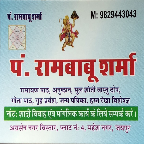 Astrologer Rambabu Sharma